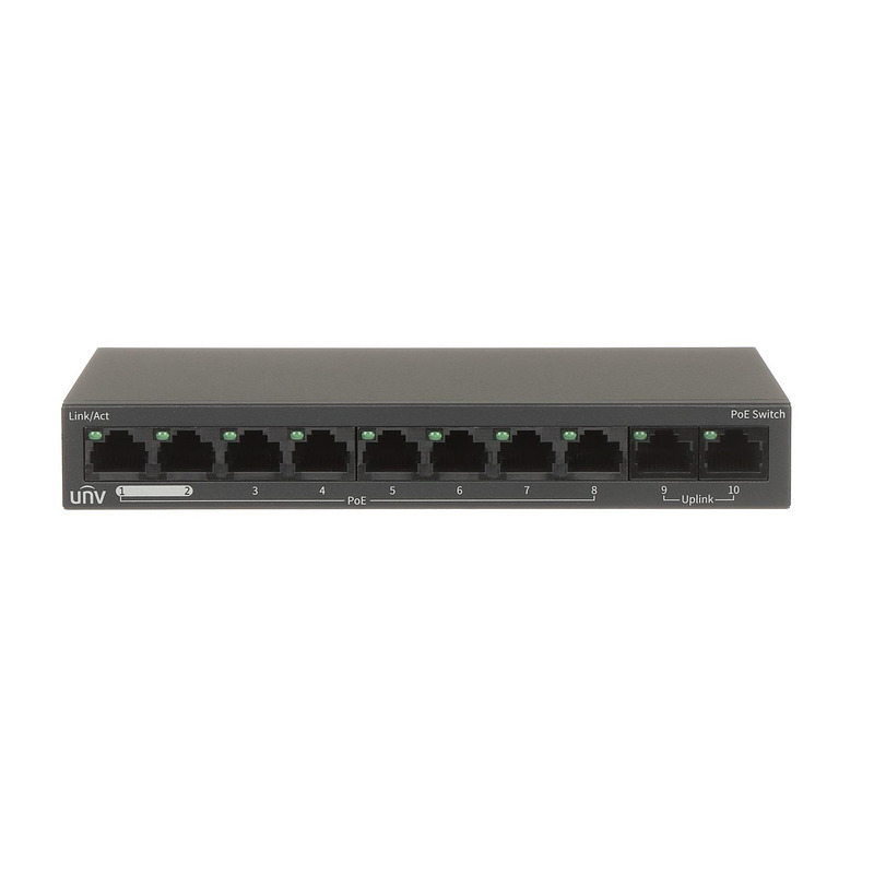 UNIVIEW 8port 10/100  POE Switch +2PORT UPLINK